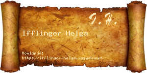 Ifflinger Helga névjegykártya